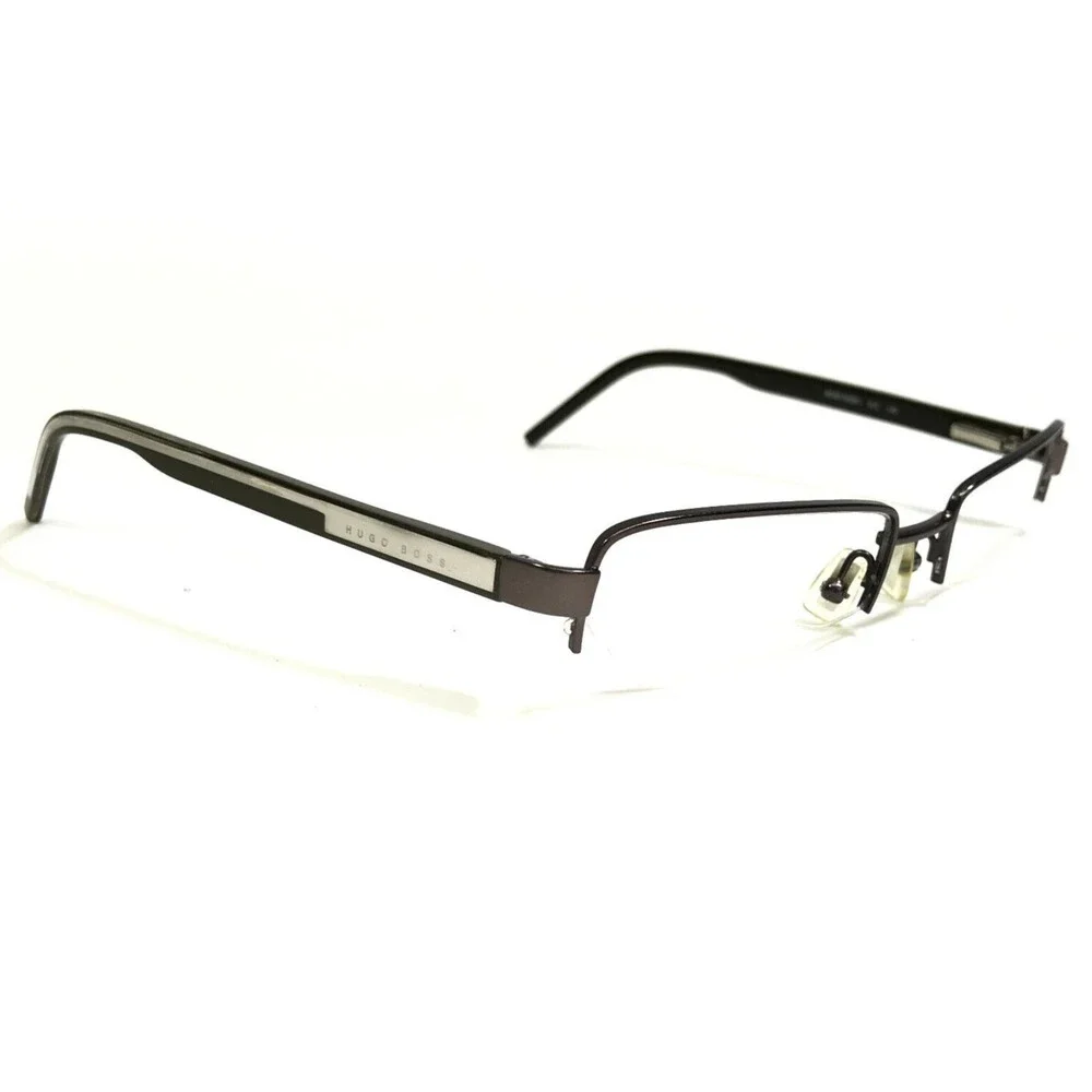 HUGO BOSS Eyeglasses Frames 0228/U 31C Gray Green Rectangular Half Rim 52-19-140